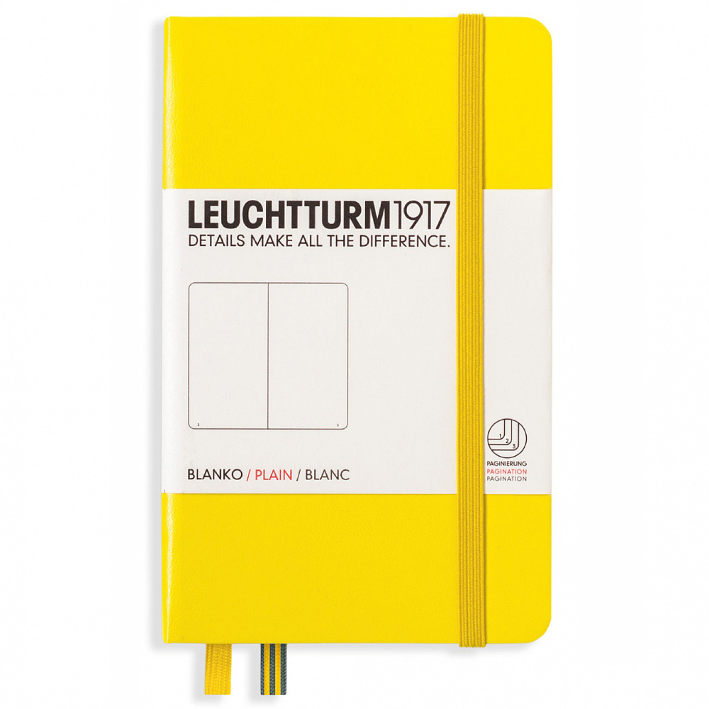 LEUCHTTURM Not Defteri Cep Boy (A6) Çizgili, Limon Sarı